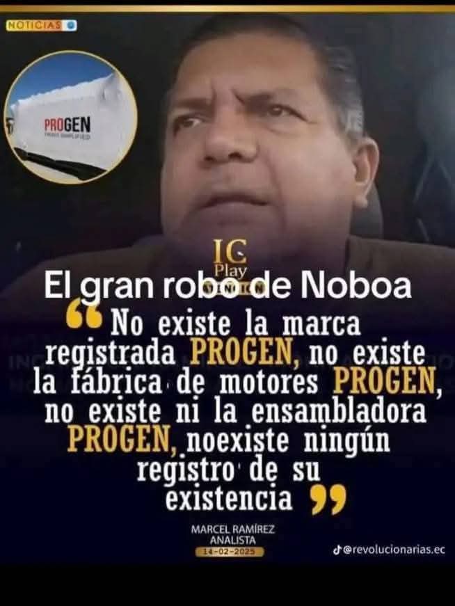 oro_negro26's tweet photo. DON @DanielNoboaOk  , QUE ES PROGEN ?? https://t.co/rmAHuQGYR7