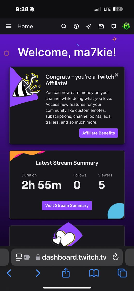 Finally an Affiliate!!! #twitchstreamer #twitchaffiliate