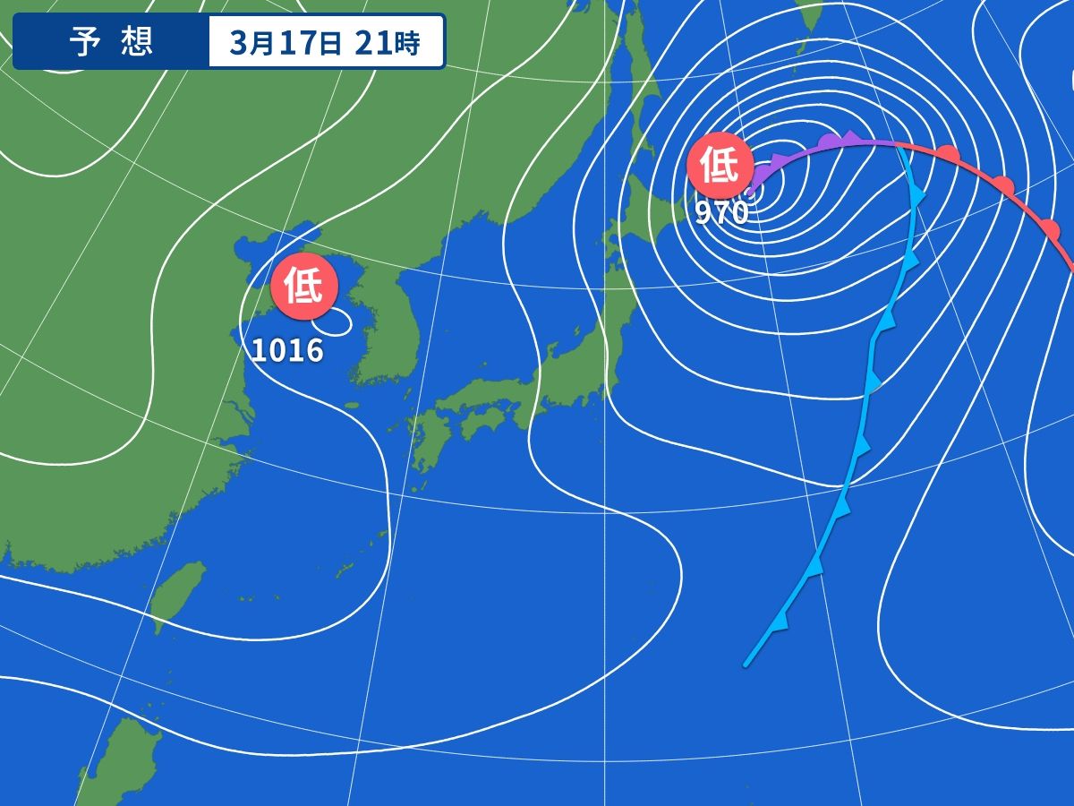 「明日は低気圧の影響で暴風雨か吹雪だだが、あさってにはやむと思われるので安心してく」|鬼の絵師のイラスト