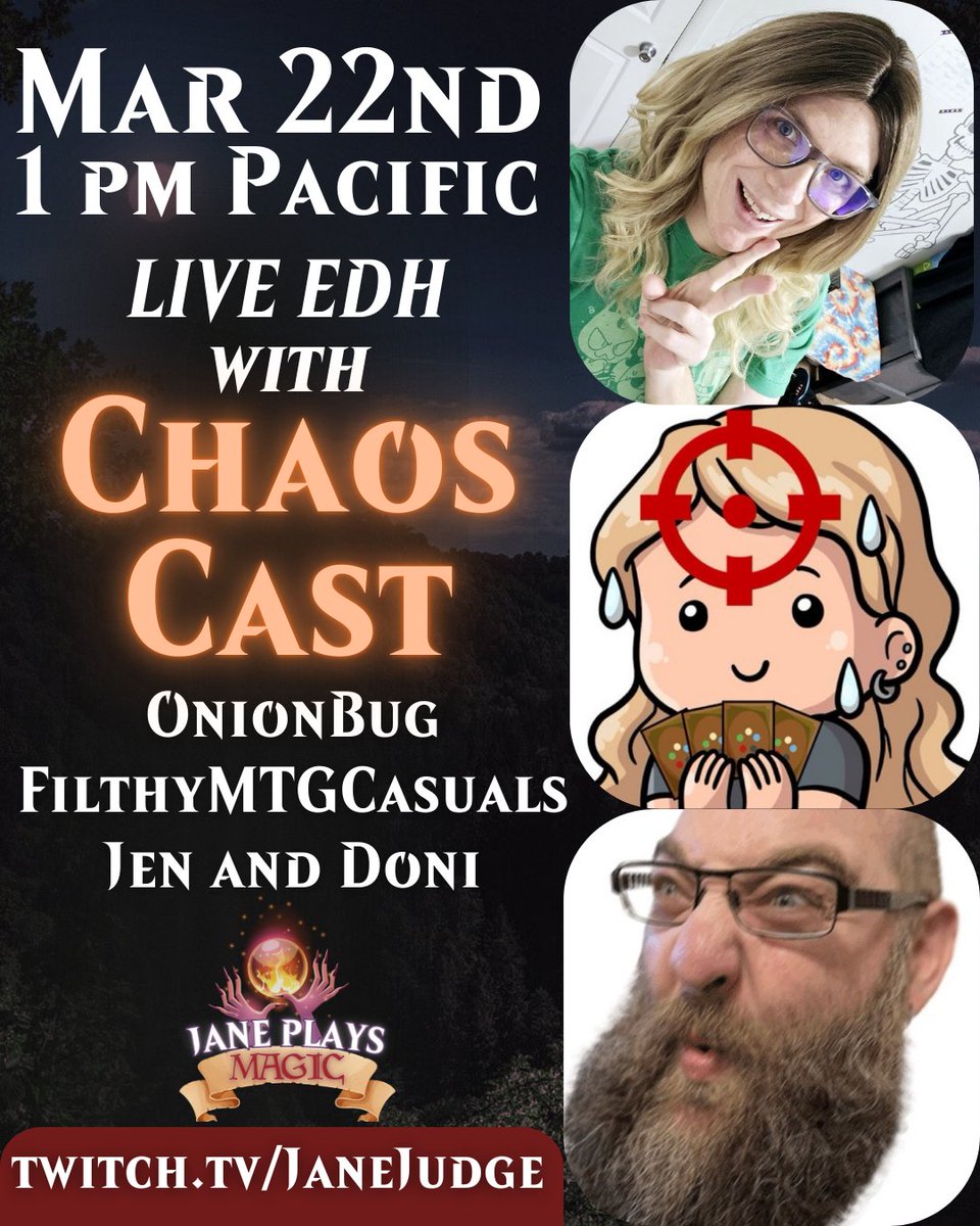 Next week ft Onion Bug, <a href="/Doni_FMTGC/">Doni_FilthyMTGCasuals</a> <a href="/filthymtgcasual/">Jen_FilthyMTGCasuals ➡️PaxWest</a>