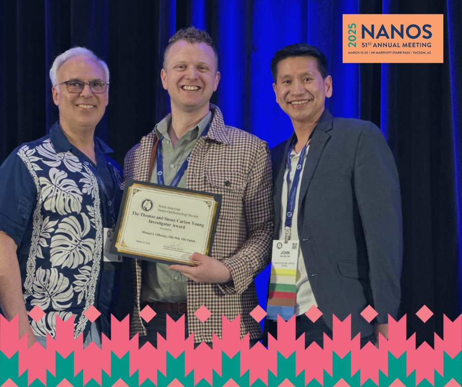 Congrats to this year's winner of the Thomas Carlow Young Investigator Award, Michael James Gihooley, MB, PhD, FRCOphth!!

#nanos #nanos2025 #nanosconnect #nanosannualmeeting