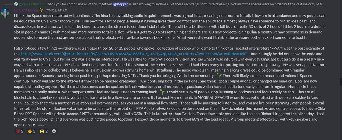 anewformofmusic's tweet photo. @grantosan I have got an issue with some of the things said by Monkeyzoo in this . He misrepresents the #ChiaSpaces Ecosystem in 2022 , his was not the first regular Space , + it was not his idea to start one either . Also named himself director of #XCHFoundation #168HourSpace lives there ! https://t.co/e2M8td9IXt