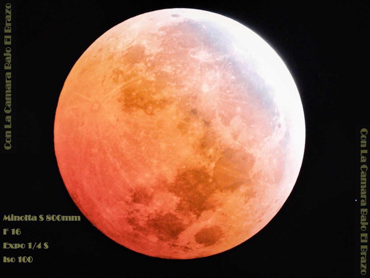 EODEros's tweet photo. Se que la duda los estaba carcomiendo pero si , si capture la ¨luna de sangre¨ . Me agradaria tener una montura azimutal motorizada para poder restrigir el iris y obtener mas detalle con una exposicion mas larga pero ya que comienzan en 5K USD nos tendremos que conformar . https://t.co/WHvA3geiEu