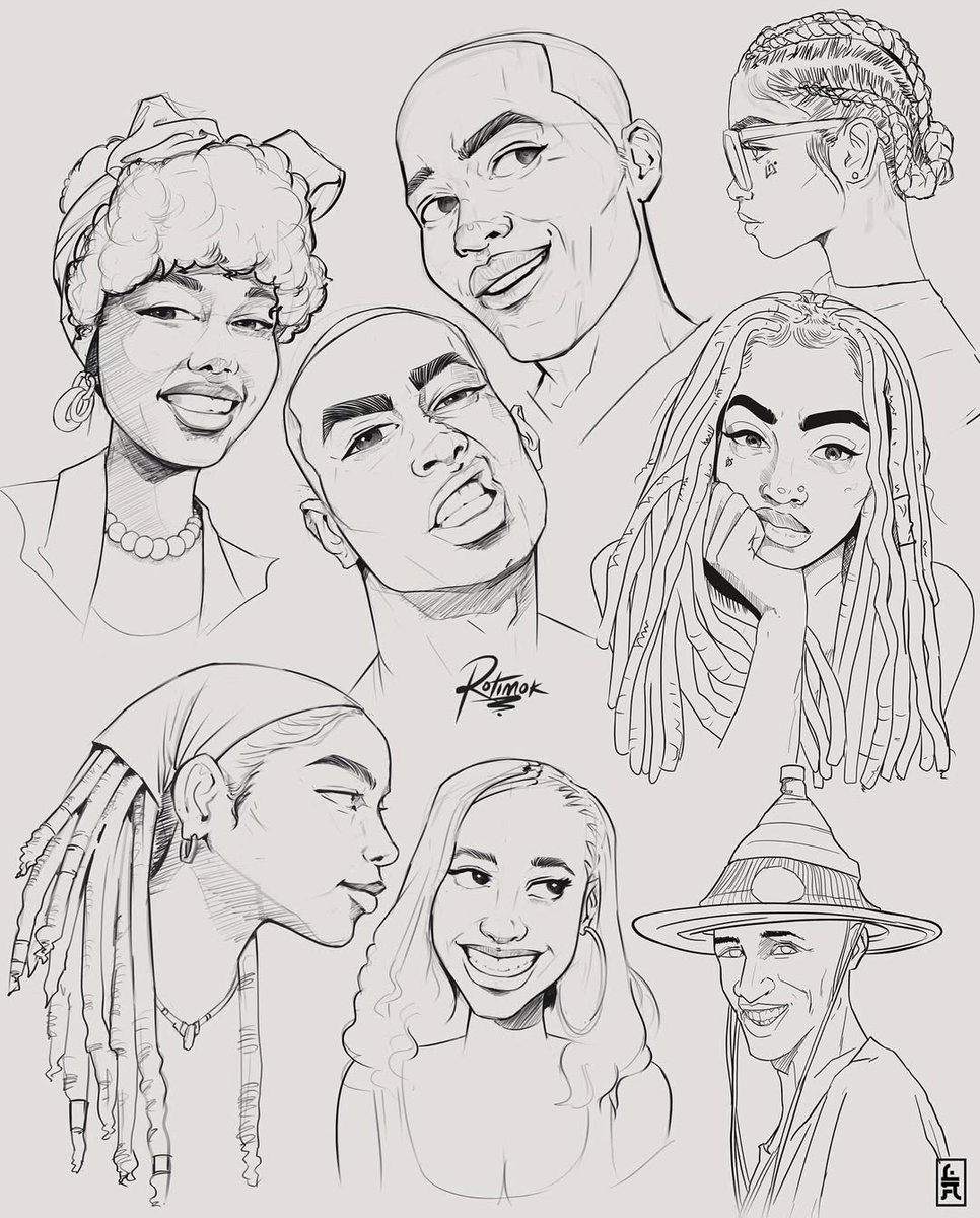Langidoart's tweet photo. Been a minute here! But here's a collection of portrait sketches I did a while back, exploring diverse expressions and personalities, capturing a mix of culture, attitude, and emotion. Just a study in faces, form, and the beauty of individuality. #portraitArt #sketch #ArtOfTheDay https://t.co/xkAGhXqKRA