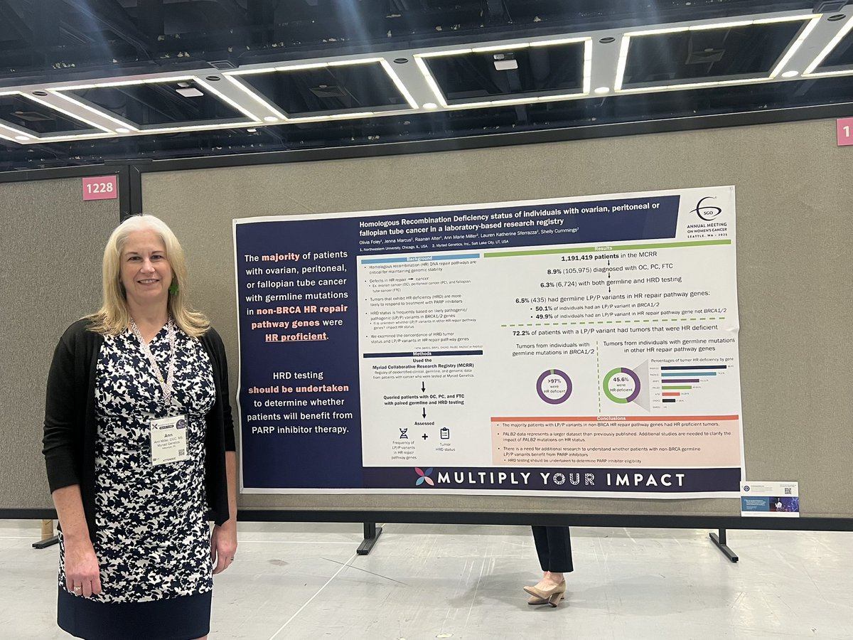 LGtheCGC's tweet photo. Another great poster from @myriadgenetics - reporting the HRD status of patients in a research registry #sgomeeting #sgo25 https://t.co/FzpaQ87n1L