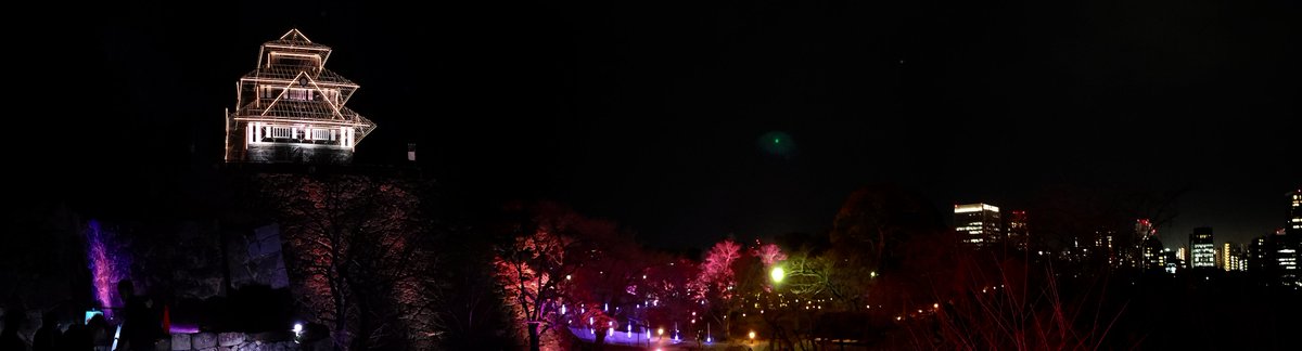 The castle tower has started to be lit up.

The cherry blossoms have not yet bloomed, but the plum blossoms are still in bloom.

#Panorama #PanoPhotos #Cityscape #Landscape