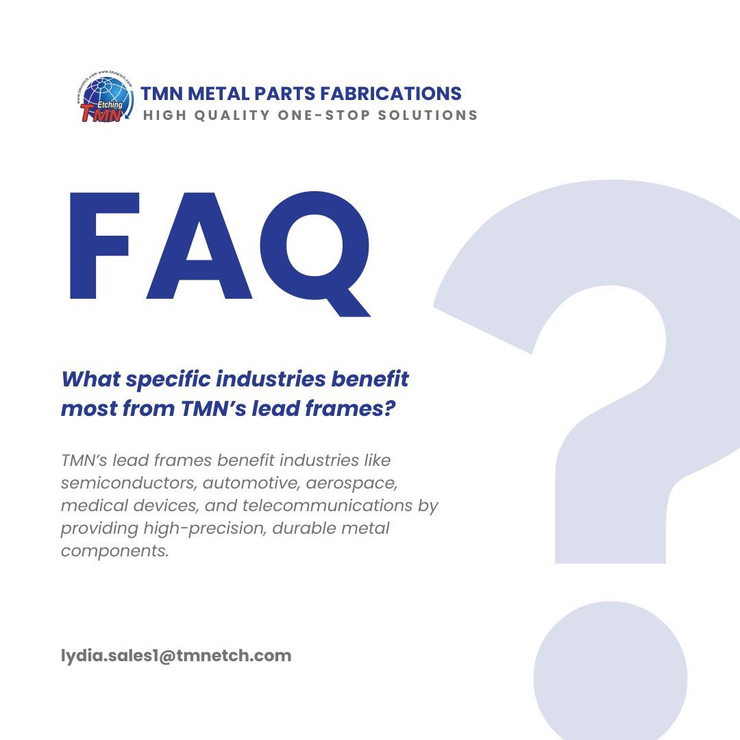 TMNphotoetching's tweet image. Got questions about metal etching and fabrication? We’ve got the answers!
Learn more about our processes, capabilities, and how we can meet your custom metal needs.  

Have more questions? Reach out at lydia.sales1@tmnetch.com  

#TMNMetal #FAQ #MetalEtching #PrecisionEngineering