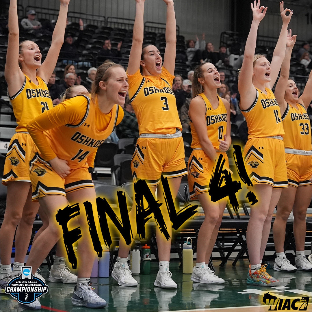 wiacsports's tweet photo. #WIACBBALL | Not 1️⃣..... but 2️⃣ teams advance to the Final 4️⃣ of the NCAA Division III Women's Basketball Championship after @UWOshkoshTitans and @stoutbluedevils post national quarterfinal wins!

#ExcellenceInAction
#d3hoops https://t.co/IE1PwKWQJa