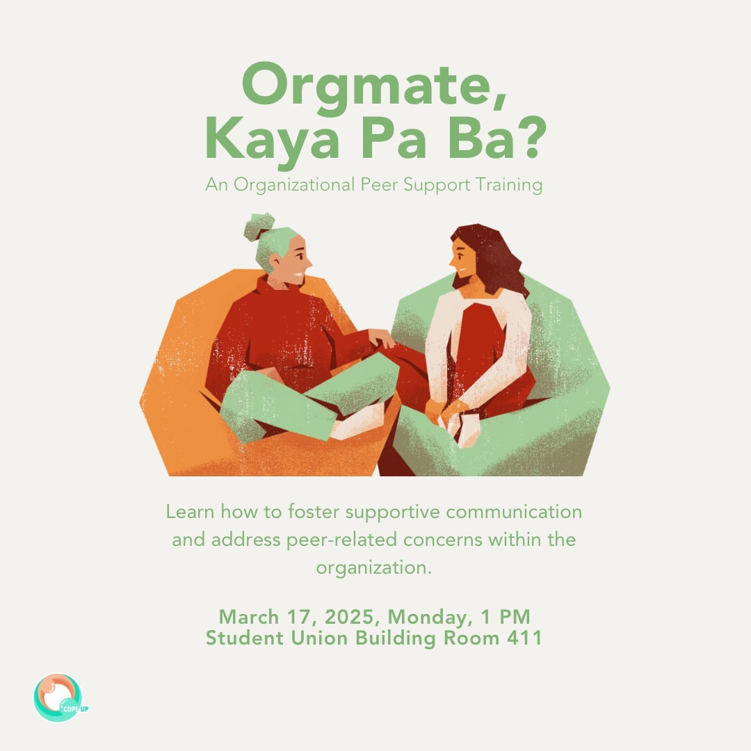 COPE_UP's tweet photo. Buhay na buhay ang org culture sa UP! Trew??? 🤨

Students obtain the right to organize based on shared principles, advocacies, and other interests. Through establishing a collective, peer relationships are formed through work responsibilities and life experiences 🤝 https://t.co/UpyItr41gD