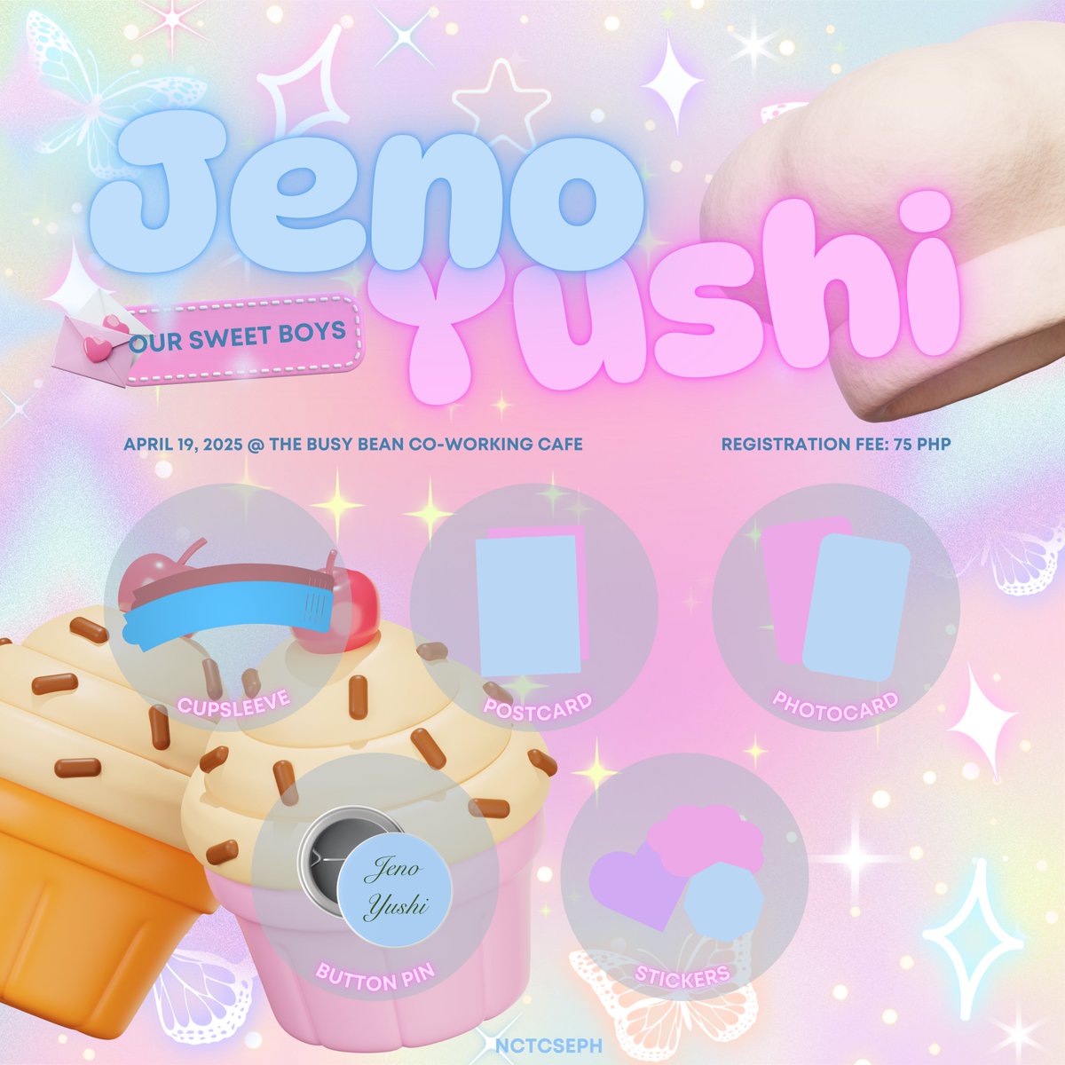 nctcseph's tweet image. JENO YUSHI: Our Sweet Boys

A Birthday Cupsleeve Event for Jeno and Yushi

🗓️ April 19, 2025
⏰ 3PM - 6PM 
📍The Busy Bean Coworking Cafe 
🔗 bit.ly/4heQDXX

#NCTCupsleeveEventsinCavite #NCT #NCTDream #NCTWish #JENO #YUSHI