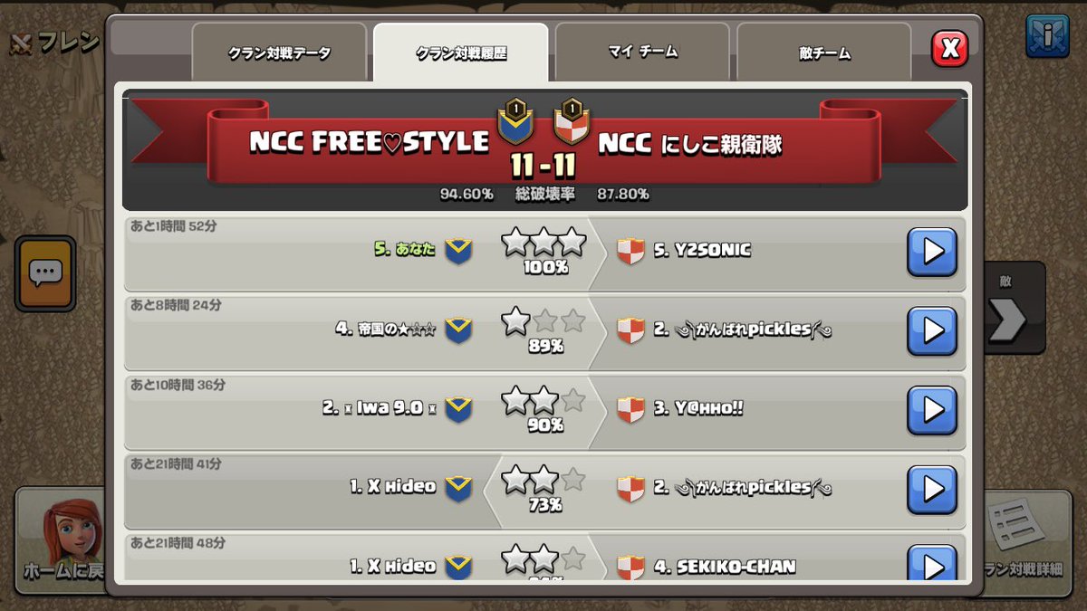 sethuna_coc's tweet photo. 全壊しか負けなところで取り切って勝利✌️ https://t.co/xQTKaeddcn