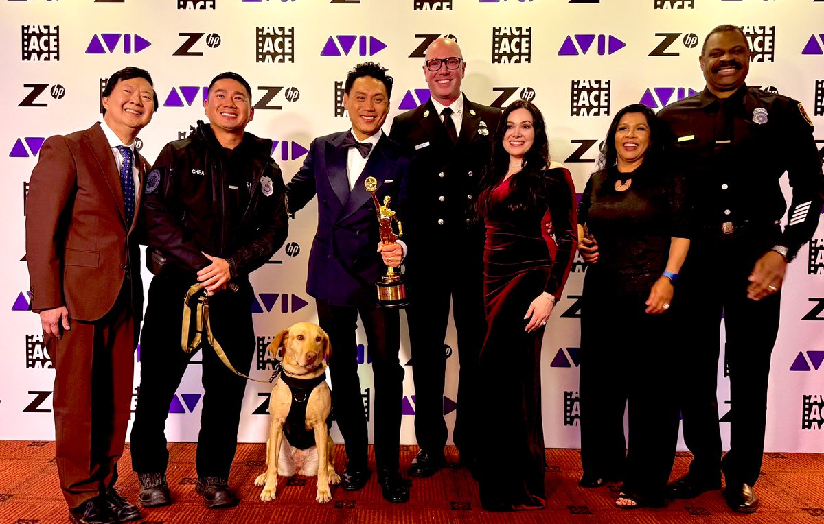 Masquerade317's tweet photo. Honored to attend the 75th #AceEddieAwards and celebrate the editors who bring our favorite films and shows to life! Huge thanks to the #EddieAwards for recognizing #FirstResponders—grateful to be part of this amazing community! #ILoveMovies 🎞️ https://t.co/VpS3W33AZN