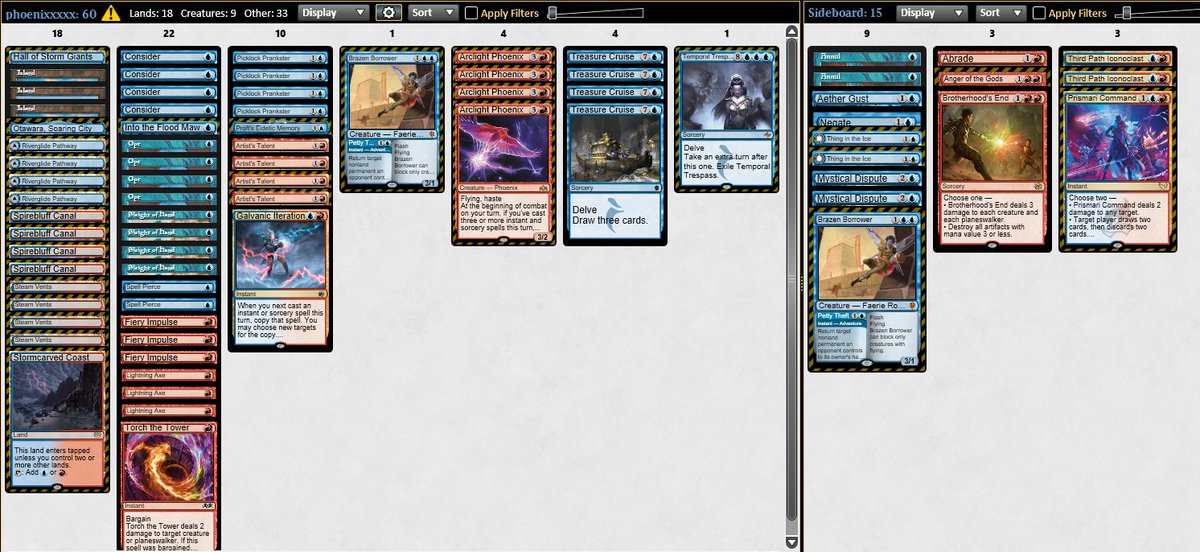 hugochaisman's tweet image. Split the Final in Pioneer Challenge with Phoenix 🦅 
A long time without play any pioneer, started to play this week and the final comes with my friend @Beicodegeia (who finish&apos;s undefeated).
About matchups: Just lost to BR Mid on swiss, won against 4c and tons of Gruul Aggro!