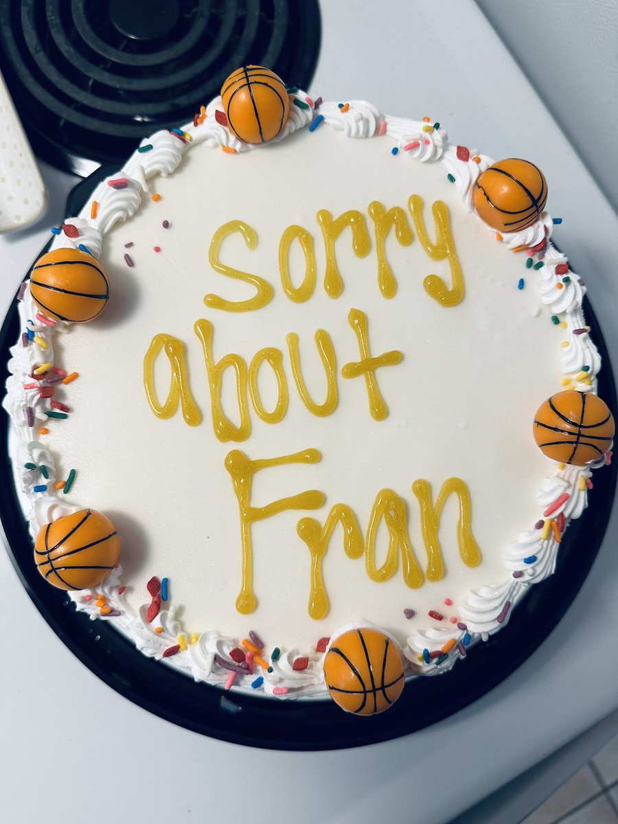 DQ ice cream cakes for ✨every✨occasion. We’ll miss you, #Fran Mccaffery. #Hawkeyes <a href="/brad_franzen/">Bradley Franzen</a>