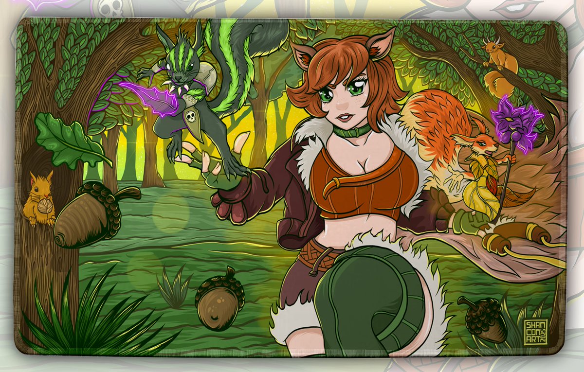 Squirrel Girl and Magic the Gathering Squirrels playmat 🐿️