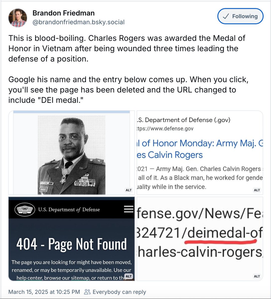 DOD _removed_ Medal of Honor Monday page for Charles Calvin Rogers