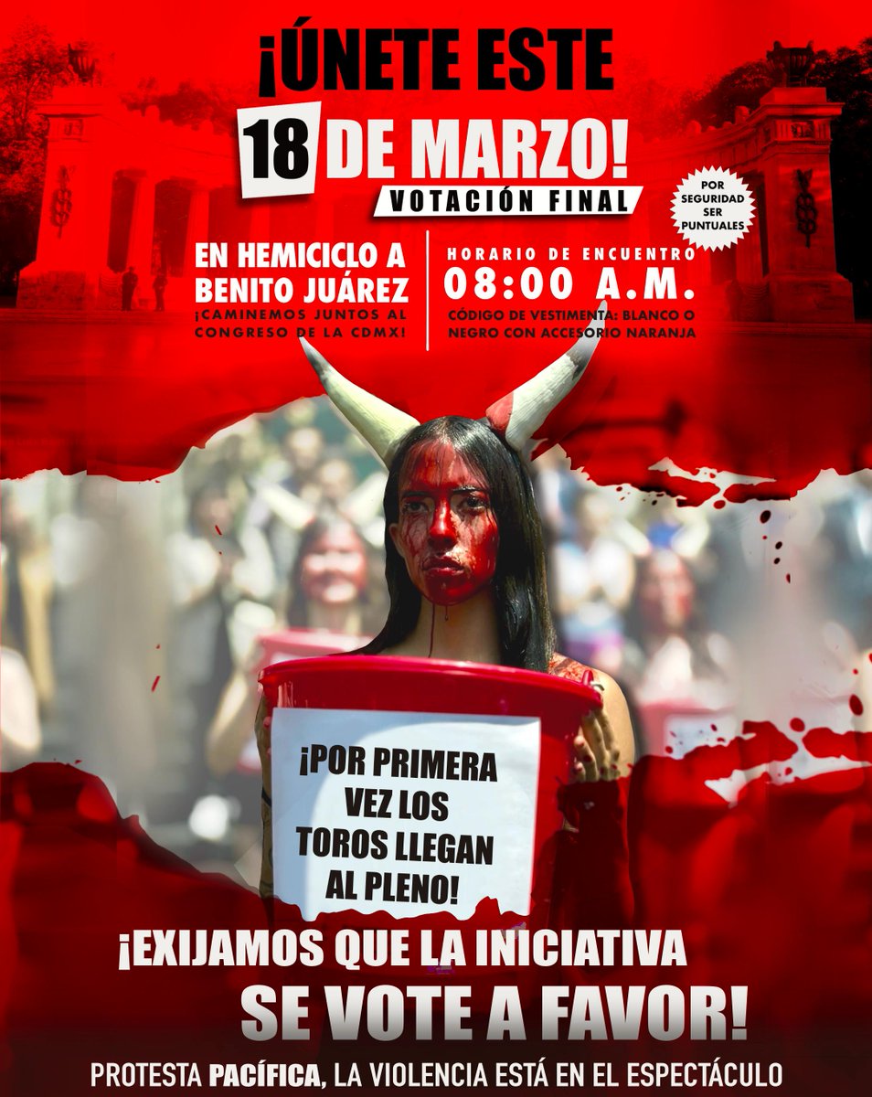 MARCHA PACIFICA MARTES 18 DE MARZO,2025 ¡Asiste! Las nuevas generaciones tienen maravillosa imaginación, creatividad, inteligencia, y deseos de hacer las cosas bien. El Arte Construye NO Mata Ni Destruye. El Arte No es Sangrienta Ni Violenta! #ABOLICION #CDMX #Mexico
