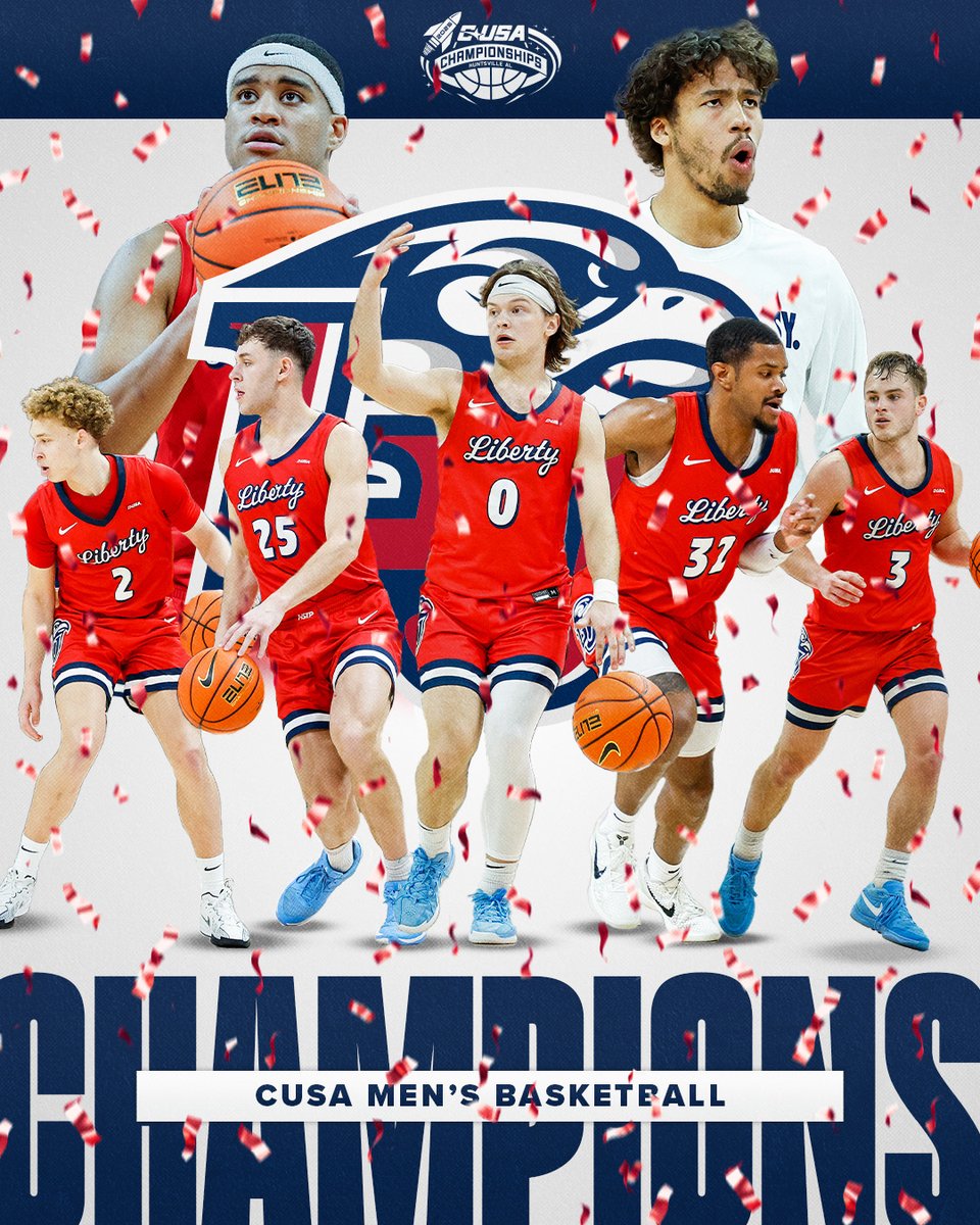 Conference USA (@conferenceusa) on Twitter photo ππ₯ Your 2025 CUSA Tournament CHAMPS ππ₯
<a href="/LibertyMBB/">Liberty Men's Basketball</a> | #RocketCityHoops | #NoLimitsOnUs ππ₯ Your 2025 CUSA Tournament CHAMPS ππ₯
<a href="/LibertyMBB/">Liberty Men's Basketball</a> | #RocketCityHoops | #NoLimitsOnUs