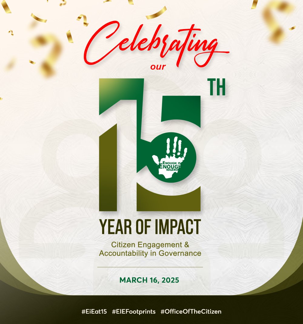 A decade &amp; a half of CHANGE!
For 15 years, we've led the charge for citizen engagement &amp; governance reform! The power is in our hands—let’s use it! ✊🏾
#EiEat15