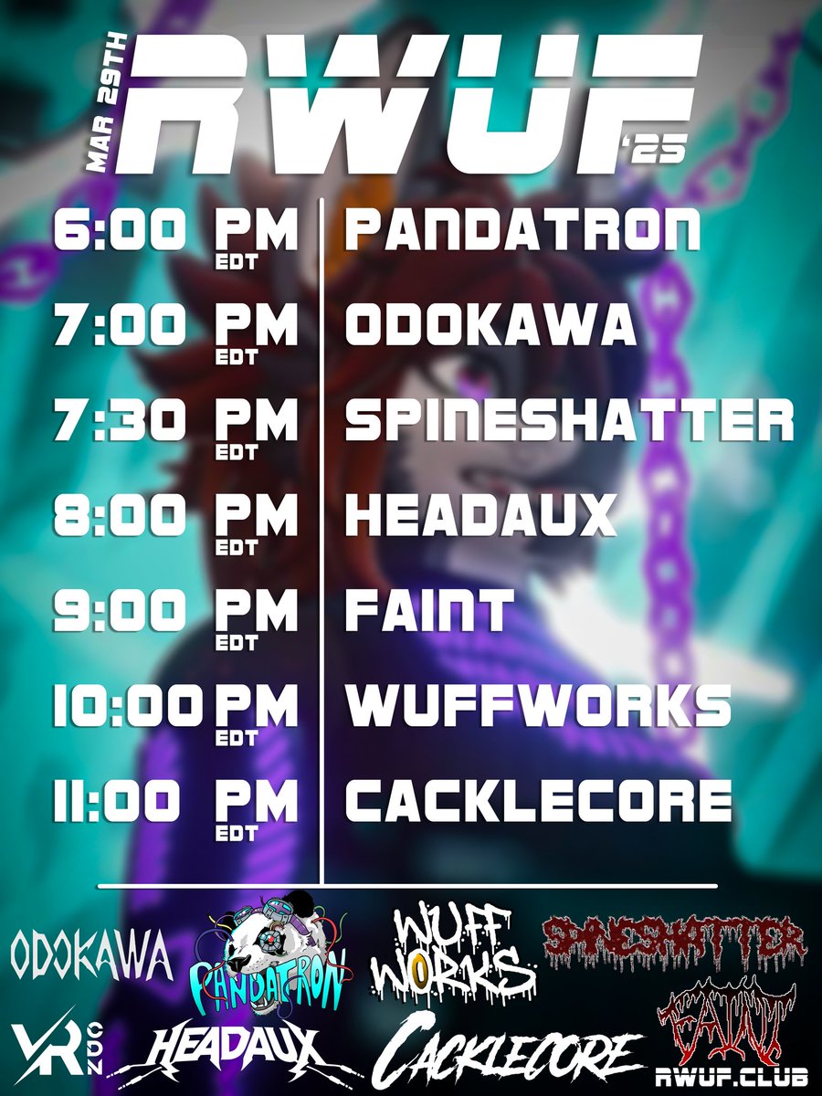 What's up crew? Hitting y'all back with another event on March 29th featuring a ton of our magnificent DJs! Come vibe with us as we jam out hearts out! 

rwuf.club