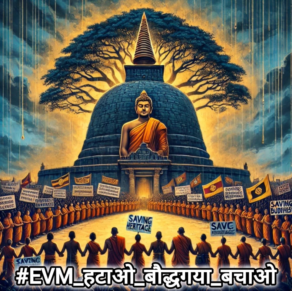 महाबोधि महाविहार का मूल मालिक सम्राट अशोक है। जिन्होंने एक लाख सोने की मुद्राएं खर्च कर यह महाविहार बनाया था।
आज महंत ब्राह्मण इसपर कब्जा किया हुआ है।
इसलिए यह आंदोलन चल रहा है।
#Repeal_BTact1949
#EVM_हटाओ_बौद्धगया_बचाओ