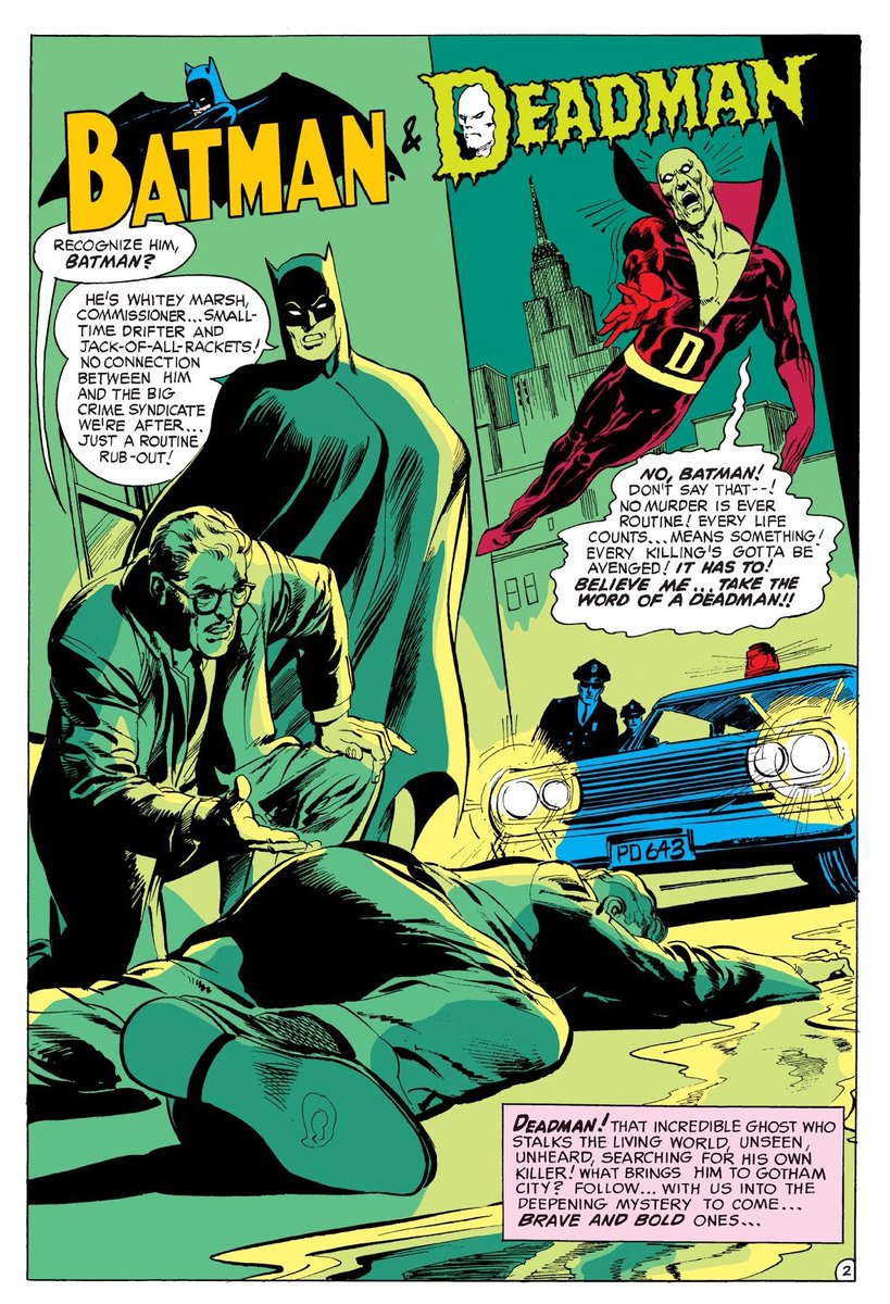 The Brave And The Bold#79 (1968) by Bob Haney (script),  Neal Adams (art) and Ben Oda
(letters).