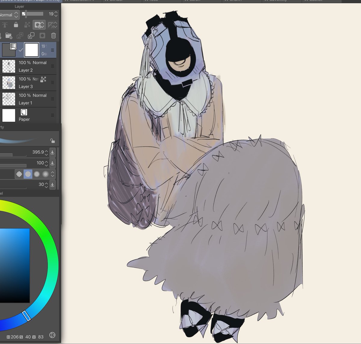 chemicalburn_v2's tweet photo. mirage doodle i did yesterday i made her dress like my gf https://t.co/w5tO2l4g7X