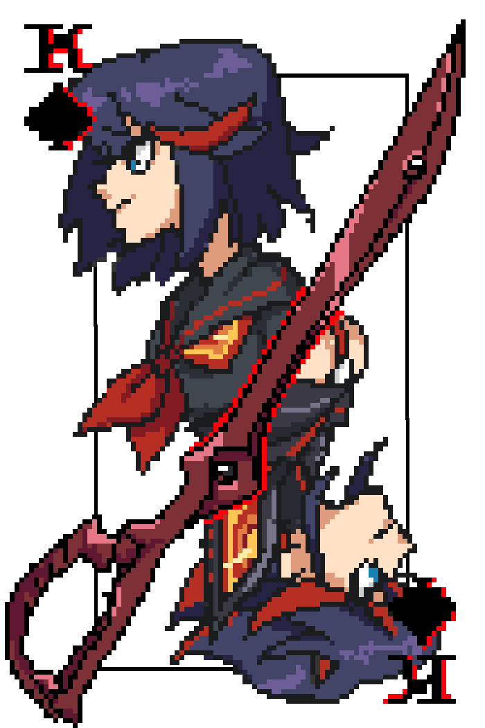 満艦飾マコ 「Kill La Kill x Balatro card set I did 」|RinRin @ SAKURA CON BABYのイラスト