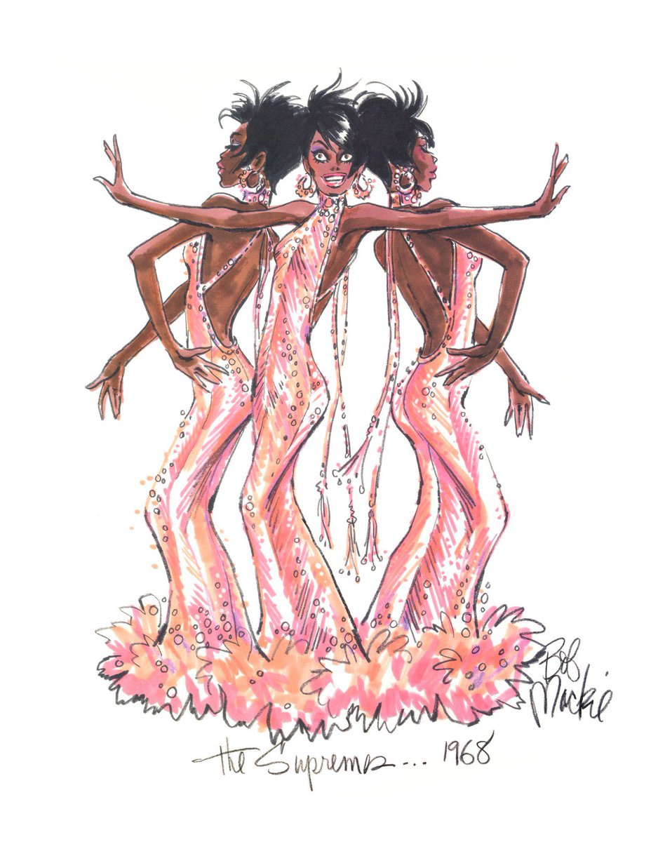 Look at the way Bob Mackie sketched her eyes.