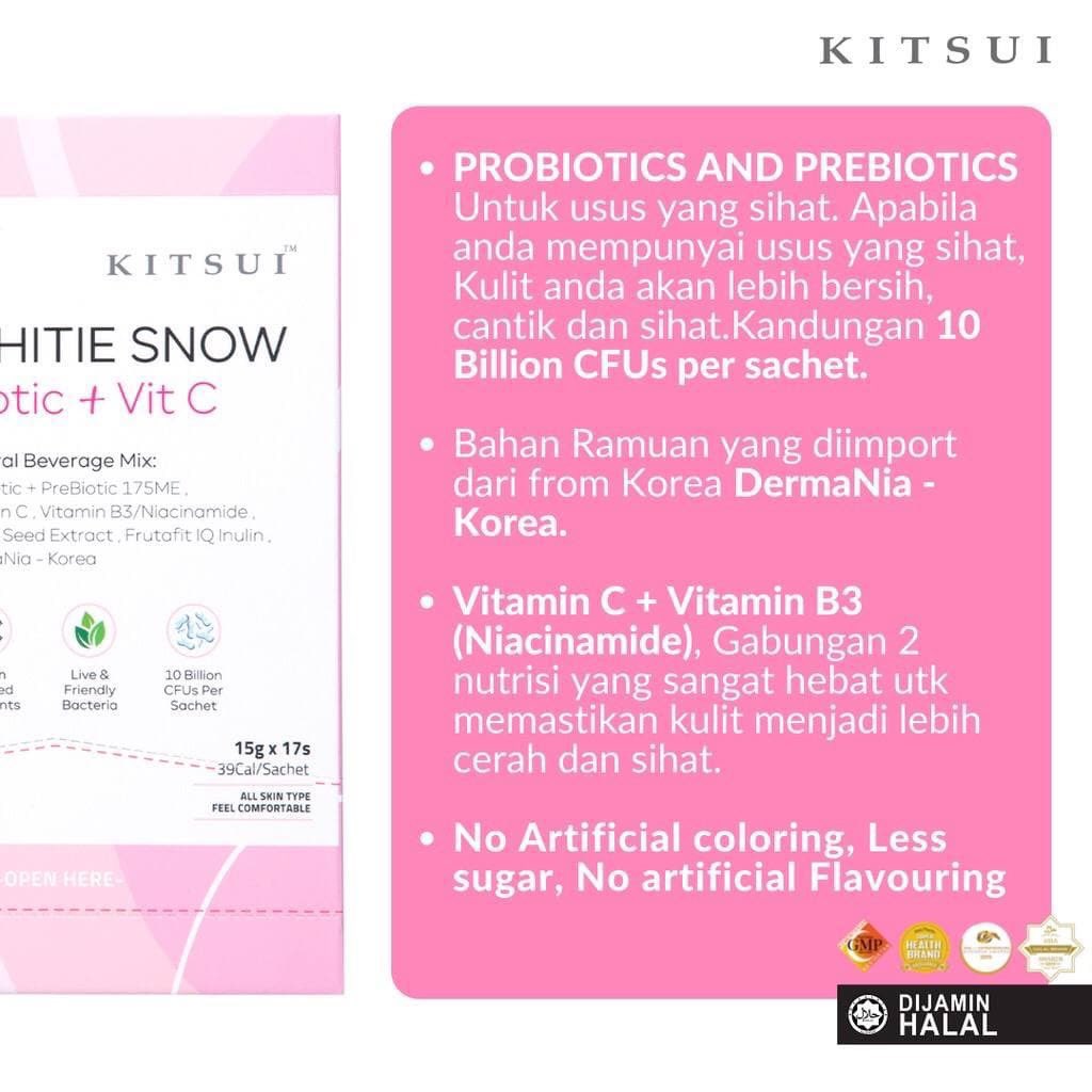 Btw biotic+ vit c ni bukan boleh mencerahkan or pudarkan bintik2 gelap kat muka je tau.

Ada jugak:

Ada lebih 10 billion probiotic &amp; prebiotic dan jugak vitamin B3 - Niacinimade yang membuat badan kita lebih cerah dan sihat. Wow kan?