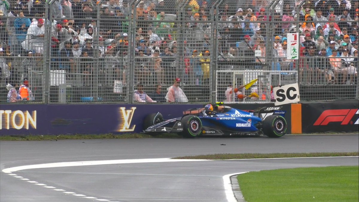"Sainz Crashed" sign
#AustralianGP