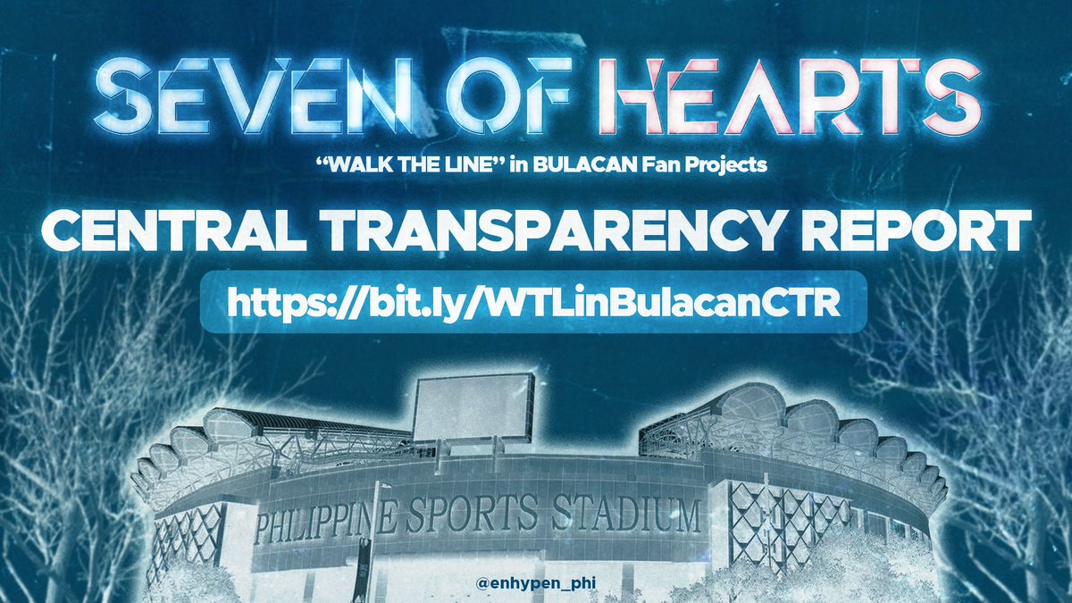 enhypen_phi's tweet photo. “SEVEN OF HEARTS” CENTRAL TRANSPARENCY REPORT  🇵🇭💙

The “SEVEN OF HEARTS” Fan Projects for ‘WALK THE LINE’ in BULACAN received a total amount of ₱746,164.17 in donation. 

The fan projects that have a co-shared transparency repoer and donation drive with @Team_PHate, spent around ₱569,116.00 in total for all the listed fan projects approved by APPLEWOOD KR. The remaining amount will be redirected and divided to the FUTURE LIVE ENHYPEN EVENTS in the Philippines ONLY.

The Central Transparency Report is available since the beginning of the “SEVEN OF HEARTS” Fan Projects for everyone to check and review. If you have questions or concerns regarding the CTR, please send us a message or comment down below.

CENTRAL TRANSPARENCY REPORT
🔗: https://t.co/EmO3ixpqR2

We truly thank EVERY ENGENE who donated, big and small, and supported the fan initiatives for ‘WALK THE LINE’ in BULACAN! We hope that you’ll be here again and support the future initiatives for ENHYPEN here in the Philippines! Maraming Salamat sa inyong supporta! 

Kita-kits tayo sa susunod… soon! 😉💙

#ENHYPEN #EN_WORLDTOUR_WALKTHELINE #WALKTHELINE_IN_BULACAN @ENHYPEN_members @ENHYPEN