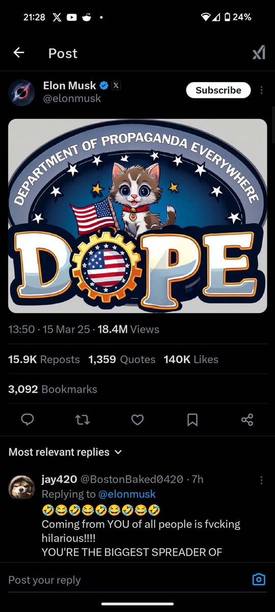 Looks like <a href="/elonmusk/">Elon Musk</a> is on a ketamine bender again...