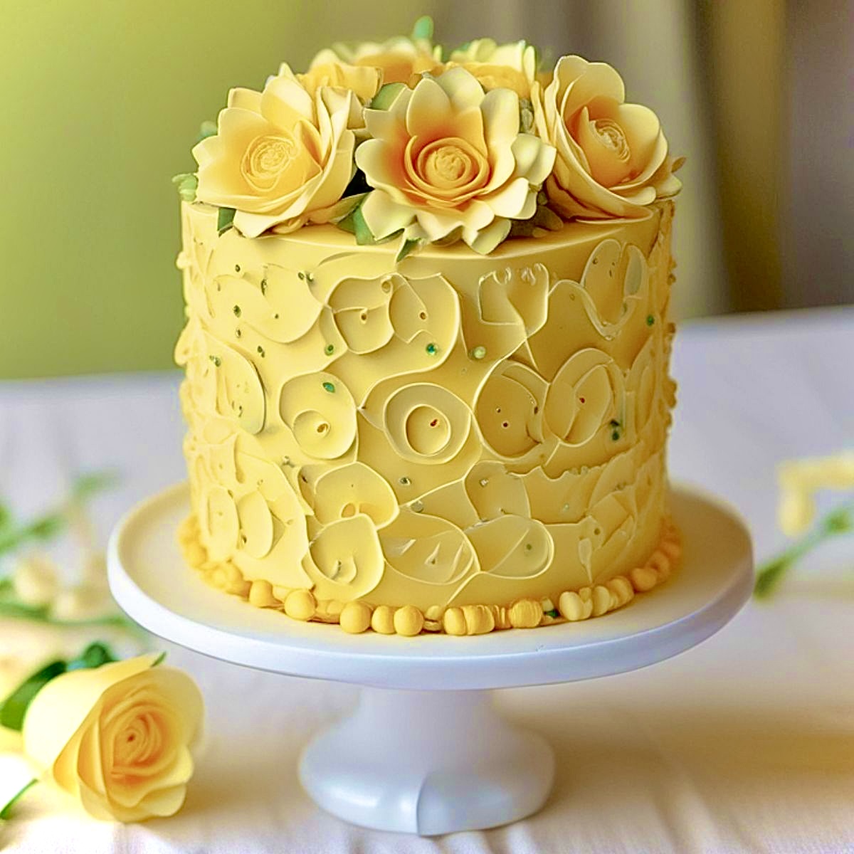 cosmos202403's tweet image. ✨🌼Yellow flower cake🌼✨

🌸#AIflowercakes💐#AIflower
🎂#AIcake🍰#AIsweets