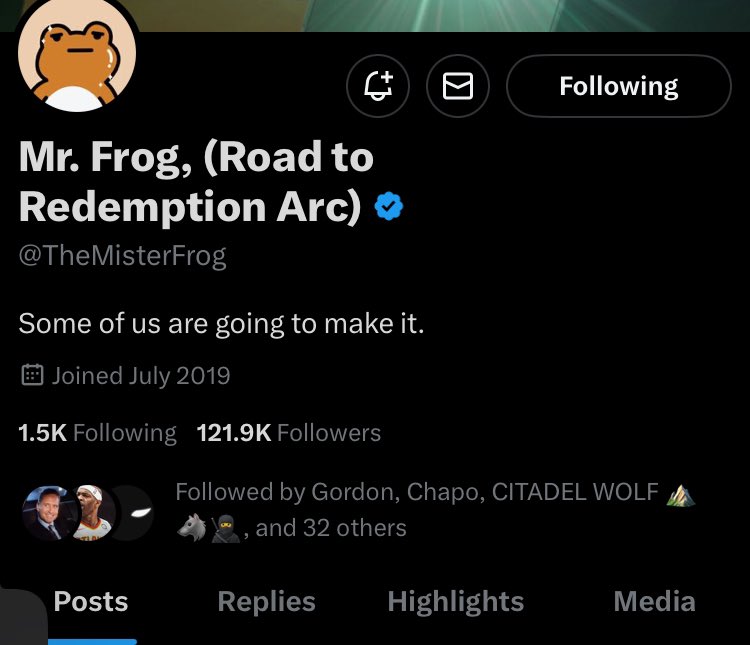 retarded771's tweet photo. 🐸 Yo @TheMisterFrog , your froggy PFP is straight-up vibin’ with the $FrogLala crew! Hop into our magical community and let’s cast some wizard-tier gains together. $FrogLala needs a legend like you! ✨💚 #FrogLala #JoinTheSwamp https://t.co/FBqQqG5ted