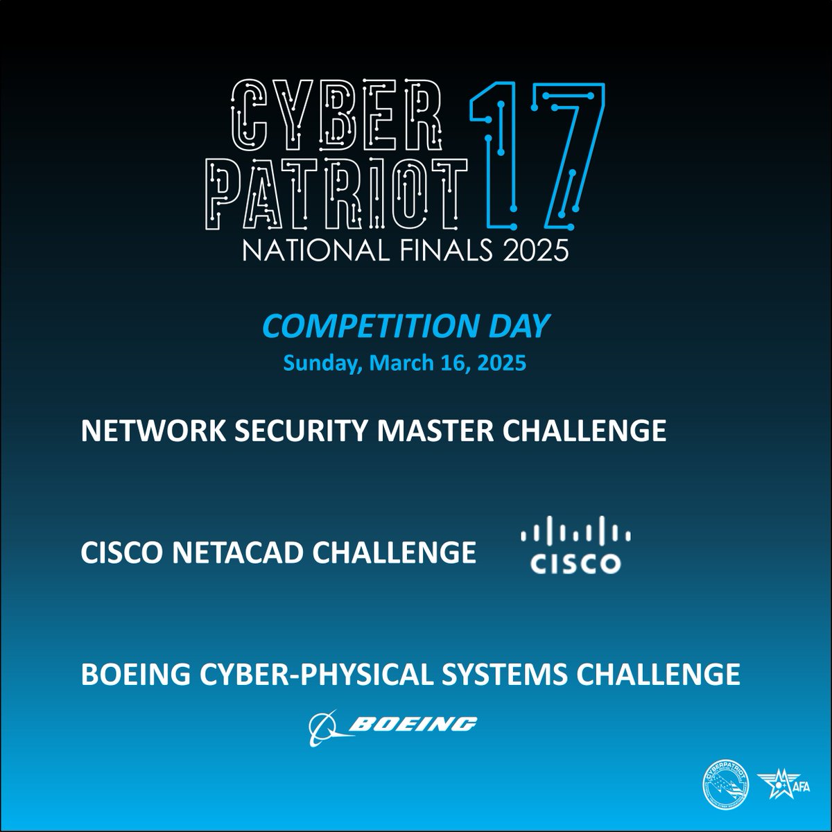 CP-17 National Finals Competition Day is finally here! Today teams have a schedule full of challenges. Best of luck to all teams competing! #CP17Finals