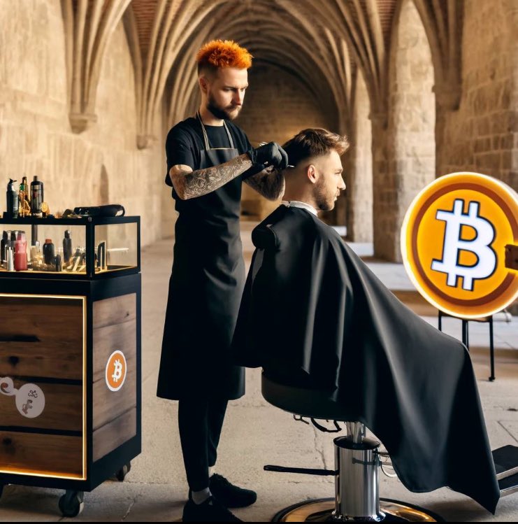 Hairtoshi_21's tweet photo. @elonmusk @elonmusk if you wanne pay your next haircut in Sats? 
You can call me ✂️💇🏻‍♂️🧡 https://t.co/Ks2jm8lTIB
