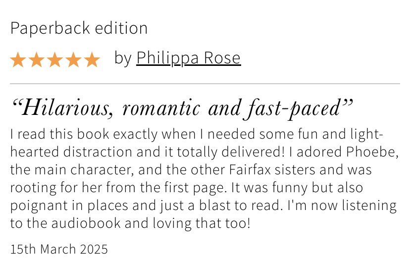 Mich Kenney (@mkenneypr) on Twitter photo โHilarious, romantic and fast-paced!โ ๐คฉ When you wake up to a new starry review and sunshine - possibly the best start to any day! Huge thanks <a href="/prleathley/">Philippa Leathley</a>, your words really do mean the world! ๐ โHilarious, romantic and fast-paced!โ ๐คฉ When you wake up to a new starry review and sunshine - possibly the best start to any day! Huge thanks <a href="/prleathley/">Philippa Leathley</a>, your words really do mean the world! ๐