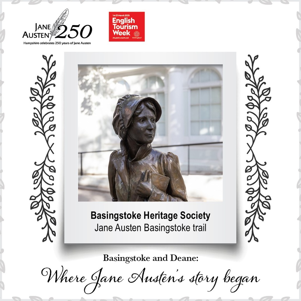 Discover the places Jane Austen danced, shopped and visited and the source of her lively imagination and wonderful characters in this trail from Basingstoke Heritage Society starting in Basingstoke town centre.
bas-herit-soc.org/temp.html

#LoveBasingstoke #EnglishTourismWeek25
