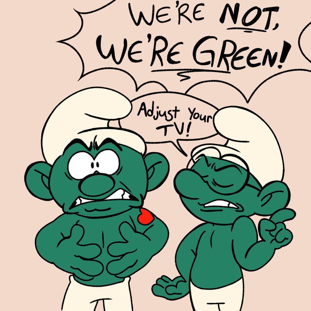 homosmurfs's tweet photo. day 3 #smurfs 
“Why are the smurfs blue?“ 🍀 https://t.co/rfguYRTnZt