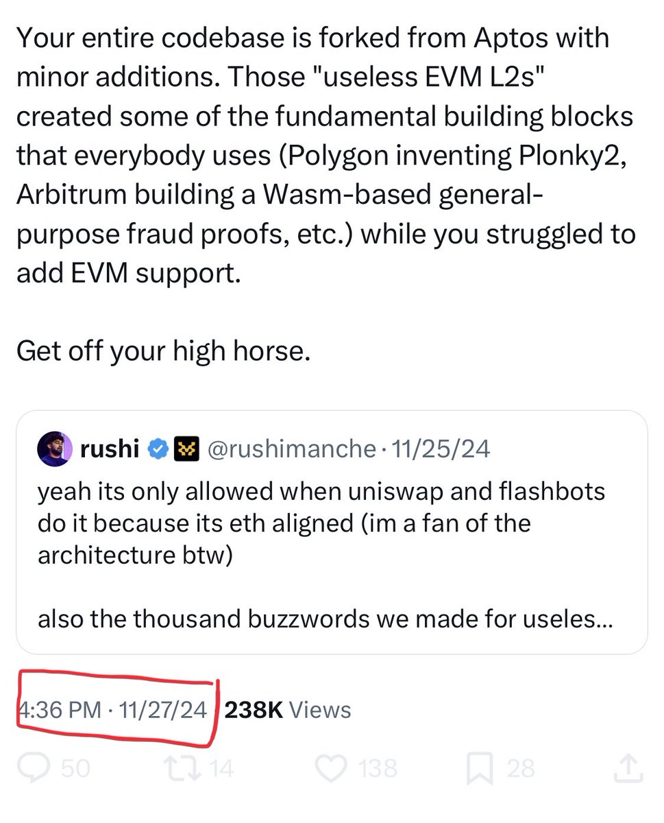 0xpepz's tweet photo. Shout out to all of @movementlabsxyz haters. @toghrulmaharram is an example for you👇

He doesn’t even have balls to to discuss about his accusations to Movement. He just blocked me cause he knew he was wrong about his accusations. 

Why I said that he is jealous of Movement?! 

Cause this was not his first time accusing Movement (look at the date in pictures)

What happened when Toghrul spread FUD about Movement then?
Nothing! Movement had a great successful launch.

What happened when Toghrul spread FUD about Movement yesterday?
Again Nothing!!! But also $MOVE price jumped 3% 😄

Put all of that in one side and now let me show you his manner. He is the most rude crypto expert I ever seen (look at the pictures)

Your nothing but a jealous punks.

You accused Movement? So you should discuss about that not blocking people.

@rushimanche @mer_q_tio