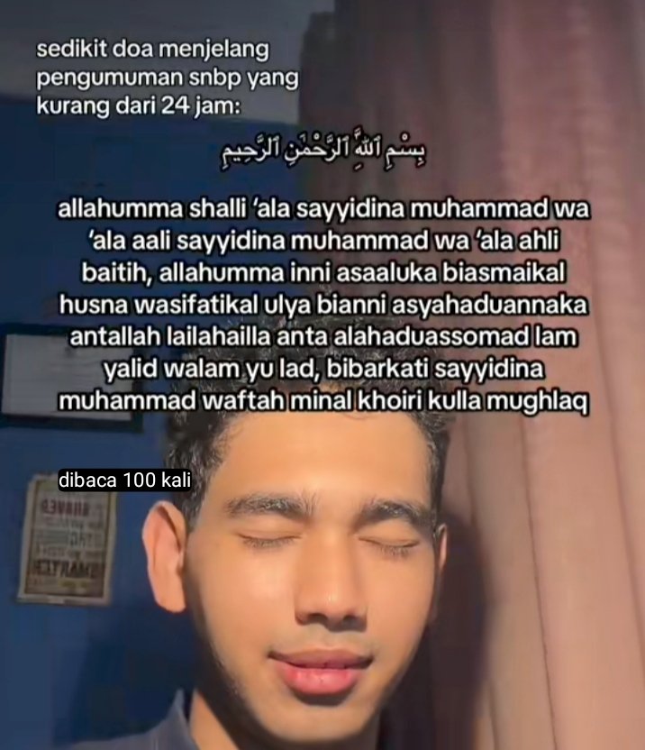 haloo aku ijin share doa yang bisa kalian baca menjelang dan saat membuka pengumuman snbp yaa ‼️‼️