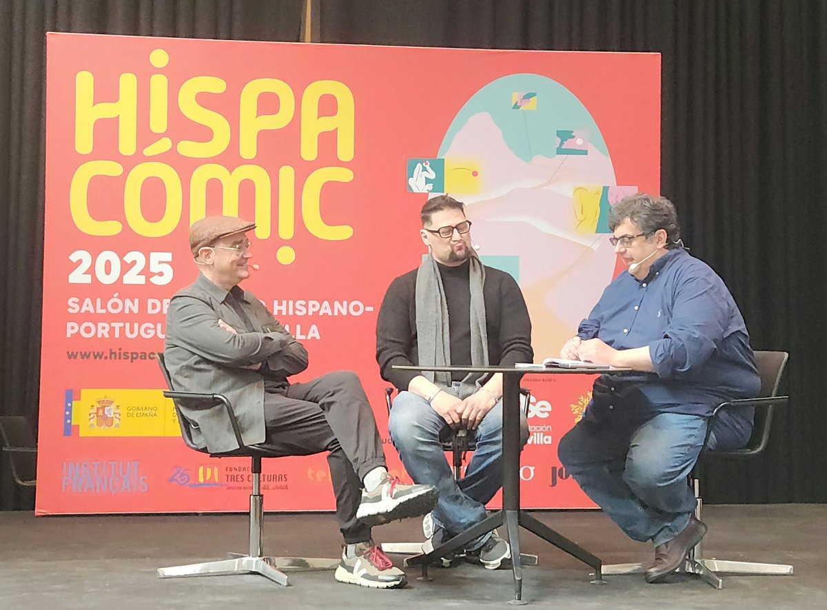Aspirina (@aspirinawoolf) on Twitter photo Del cómic al cine y viceversa: el arte de la narrativa visual. Conversación con Diego Galindo y José Luis Ágreda conducida por <a href="/alvaropons/">Álvaro Pons</a> en <a href="/Hispacomic/">Salón del Cómic Hispano Portugués</a> Del cómic al cine y viceversa: el arte de la narrativa visual. Conversación con Diego Galindo y José Luis Ágreda conducida por <a href="/alvaropons/">Álvaro Pons</a> en <a href="/Hispacomic/">Salón del Cómic Hispano Portugués</a>