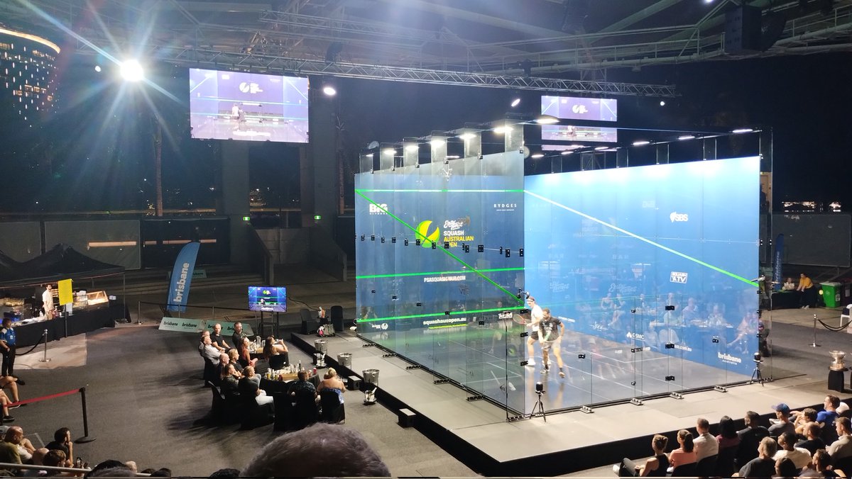 #SquashAO #squashausopen
All the excitement at Southbank tonight! Coll v Gawad