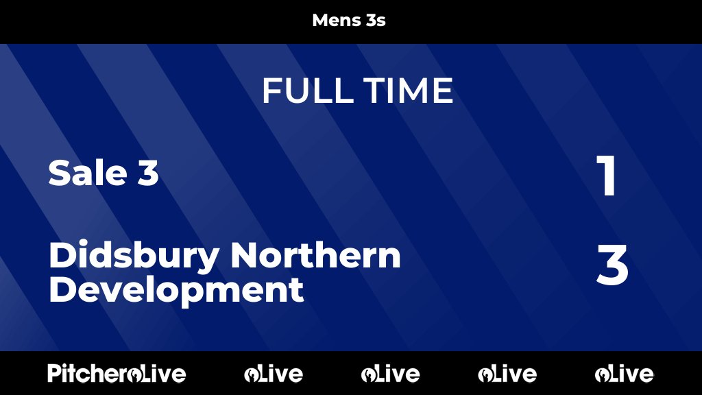 FULL TIME: Sale 3 1 - 3 Didsbury Northern Development
#SALDID #Pitchero
pitchero.com/clubs/salehock…