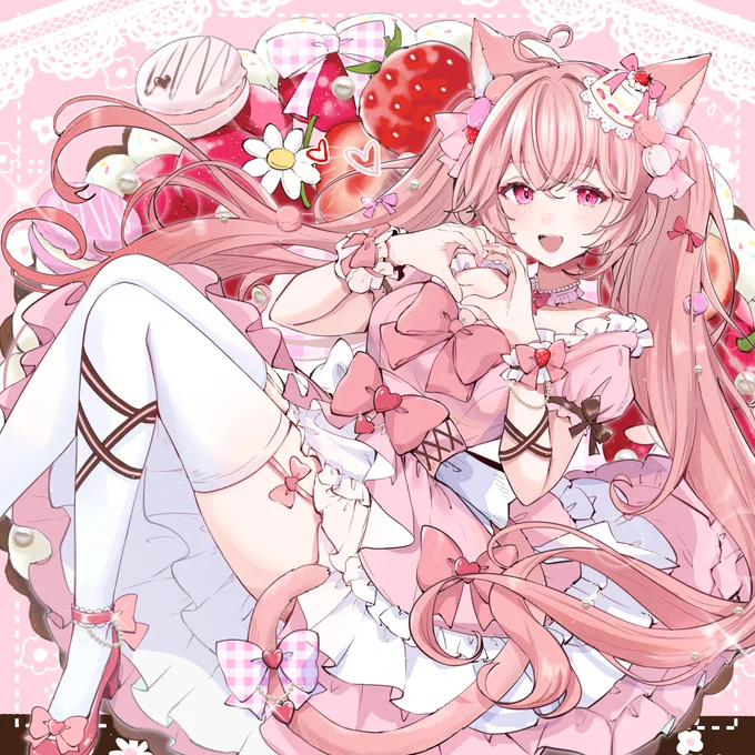 以前にRTしましたが、こちらでも改めてMilkyちゃんの新曲ラブチョコの表紙を担当させて頂きました#Skeb 