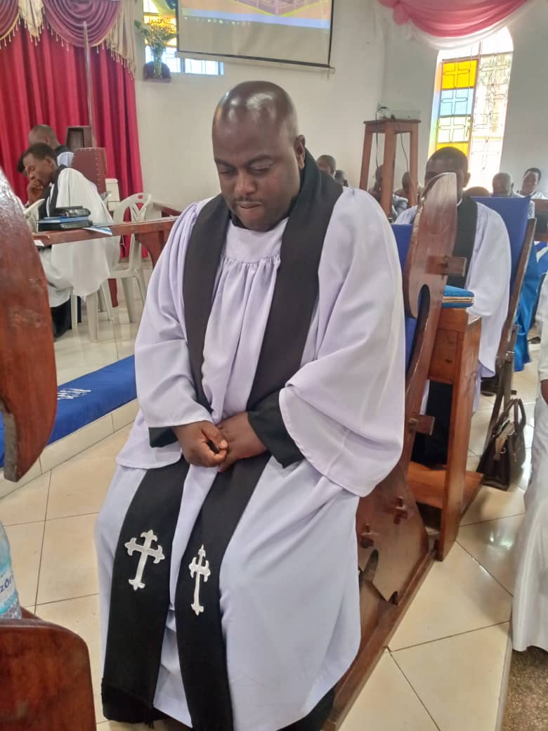 HonestKaberuka's tweet photo. The Kabale District Woman member of parliament Hon Atwakiire Catheline Ndamira together with his counterpart the Kabale Municipality Legislator Hon Kamara Nicholas Thadeus at St James Kijuguta COU attending the Induction Service of Rev Golden Akatuhurira. https://t.co/CXaseimjX2