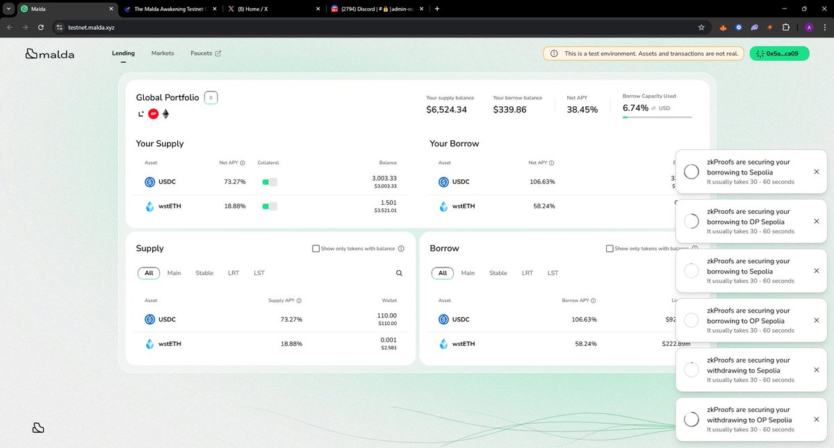 basenetwork0's tweet photo. Malda x RiscZero testnet is Nice exprience for me and i really very satishfiyed by using there testnet function.

My Suggection - Add Swap and Staking Function https://t.co/X7en7ejOT6