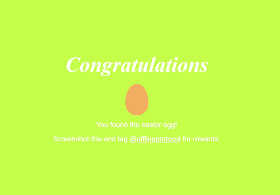 HKN1009's tweet photo. i found the easter egg! @OfflineProtocol https://t.co/0yTzqQd0lv