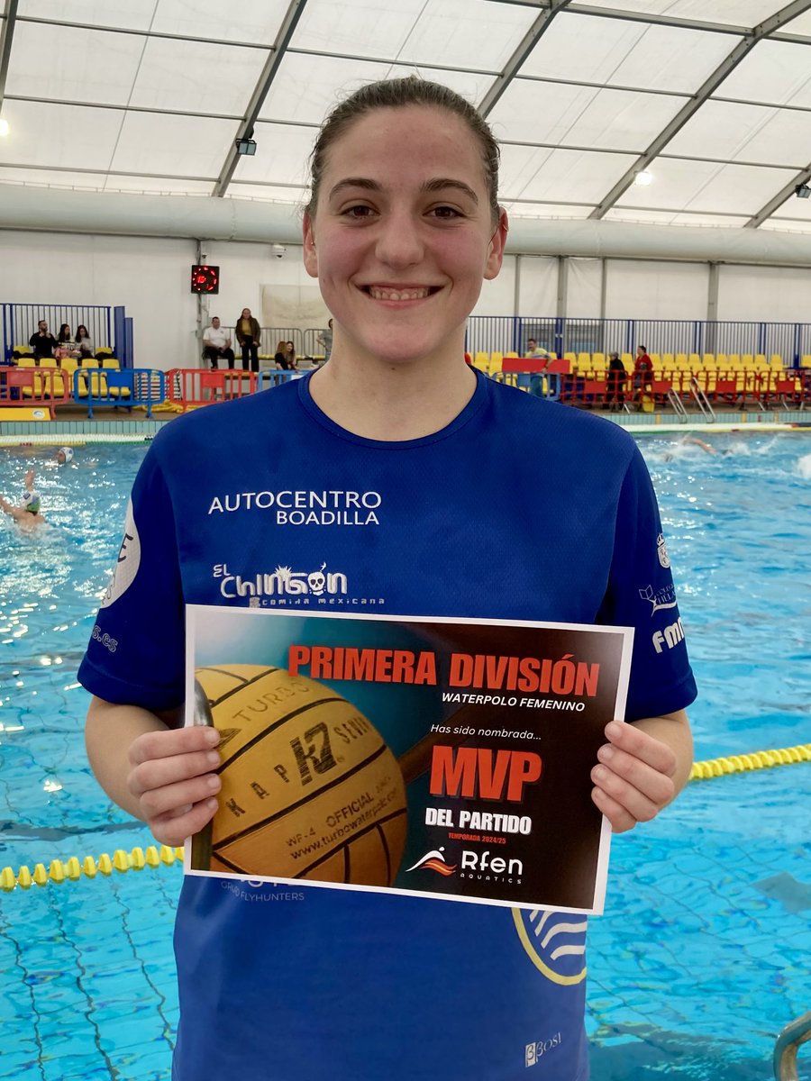 cnboadilla's tweet photo. @RFEN_Oficial @CN_Molins @Ayto_Boadilla @fmn_oficial @Colegio_Arcadia @Moonz_es @nacarvision @MiguelCapelli #WP @RFEN_Oficial
#LN1DivFem
2ª Fase
Grupo C - Jor 17
¡Merecidísimo #MVP para @estheerchuu!
🤽‍♀️🔝👏👏
Nuestra #cañonera anotó #4goles en el #partido y metió su #penalti en la tanda para ayudar a sus compañeras de #equipo a seguir #invictas
#enhorabuena
#elpololopeta
#vachiquis https://t.co/VwAb2RF7A1